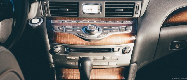 Forward view of the Q70L interior